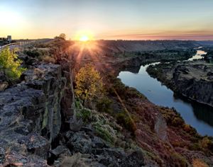 Sunset at Snake River Canyon by Carl Crumley