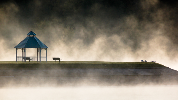 Early Bird at Hemlock Lake by Ron Kenney