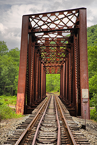 Railroad Bridge over Oil Creek by Carl Crumley