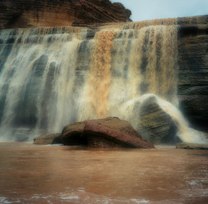 Grand Falls with Boulders by Michael Shoemaker