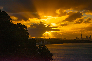 Urban Sunset by Bob Crumrine